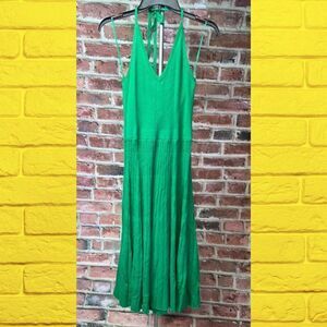 A New Day Ribbed Sweater Dress – Women’s Size Large – Green – Halter Neck